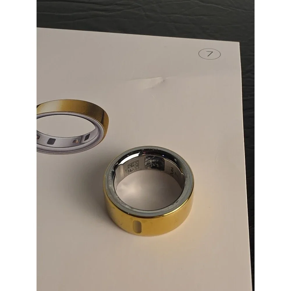 Oura Health + Fitness Tracker Smart Ring 4 Model OA11 - Gold (Size 7)